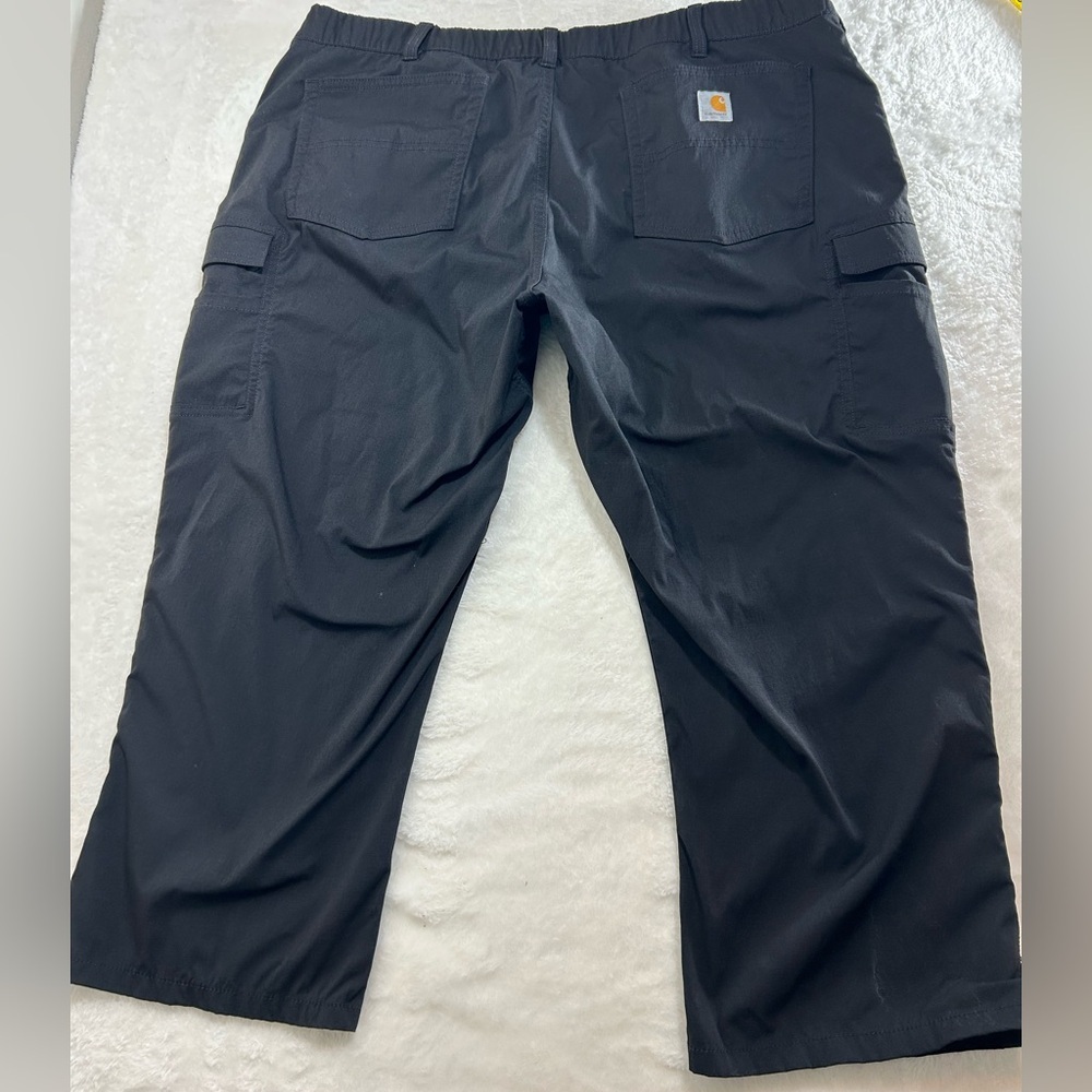 Carhartt Women's Straight Fit Force Madden Cargo Black Capris Size 18 - Picture 4 of 12